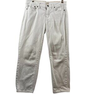 J.Crew Womens Jeans Size 28 White Stretch Denim Straight Leg